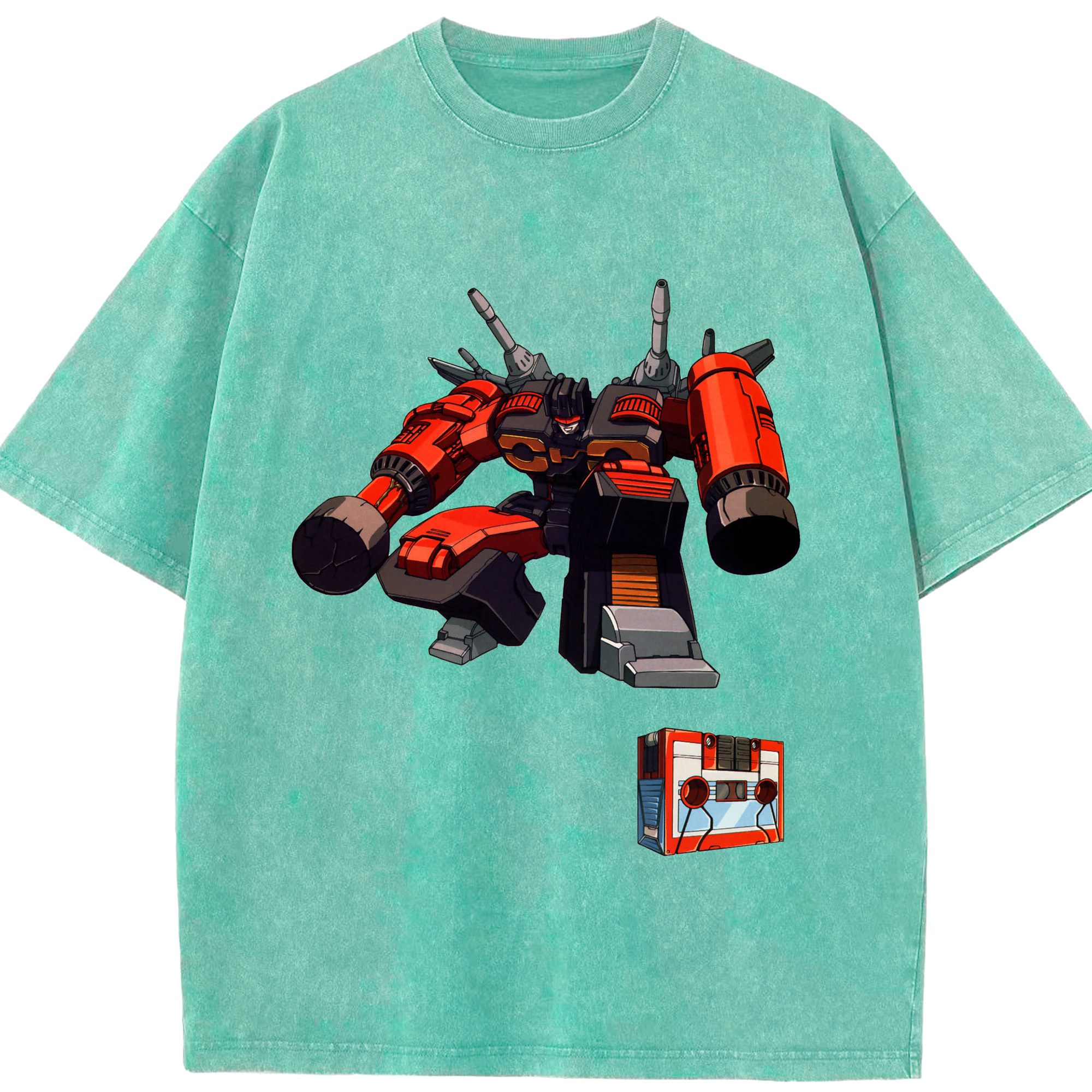 （画像用）  綿100% ヴィンテージ風 半袖Tシャツ（フロントプリント）